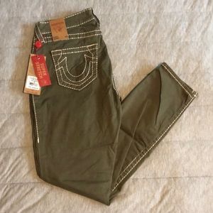 NWT Curvy Skinny Green Jeans